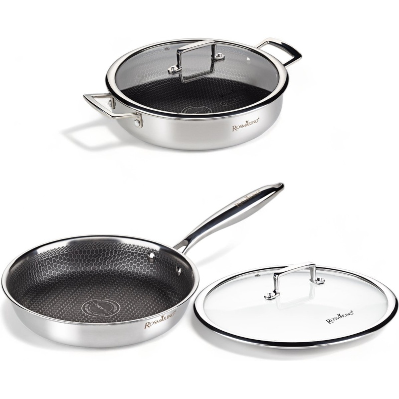 Rosmarino Hexapro 28 cm – Eksklusiivne 4-osaline hübriidpannide komplekt
