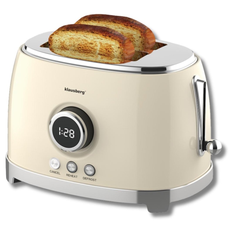 Klausberg KB-9026 – Retro-stiilis röster LED-taimeriga Beež