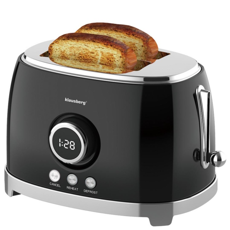 Klausberg KB-9025 – Retro-stiilis röster LED-taimeriga (Must)