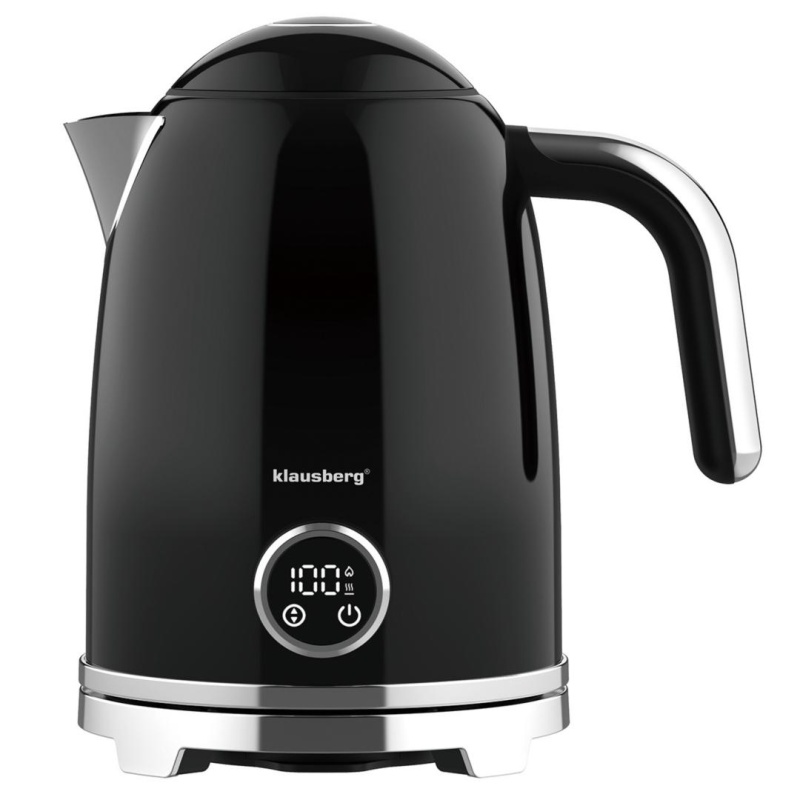 Retro veekeetja Klausberg KB-9027 1,7 L LED-ekraaniga – must