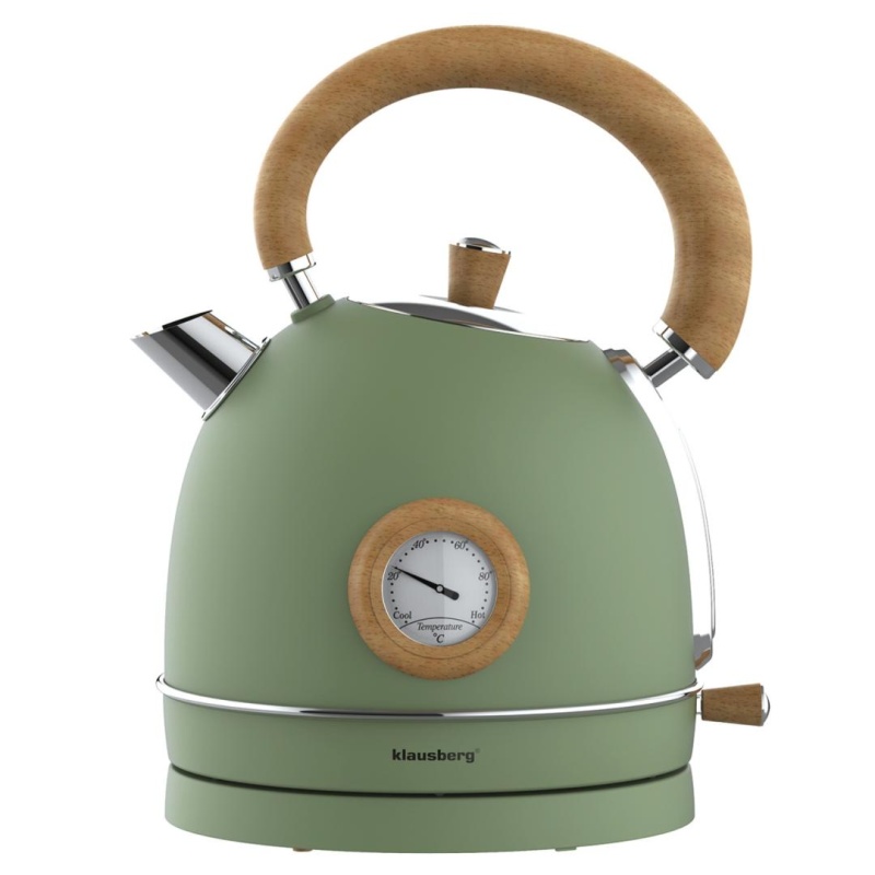 Retro veekeetja Klausberg KB-9008 (oliiviroheline, 1.8 L) 