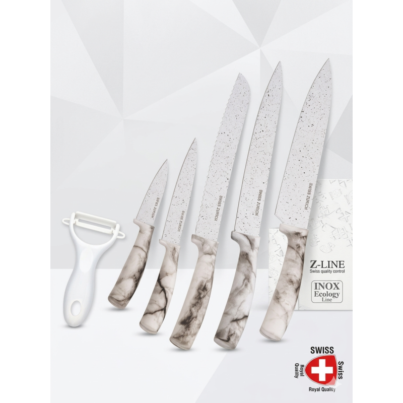 Swiss Zürich Z-Line 6-osaline noakomplekt SZ-7348 – Valge marmordisain
