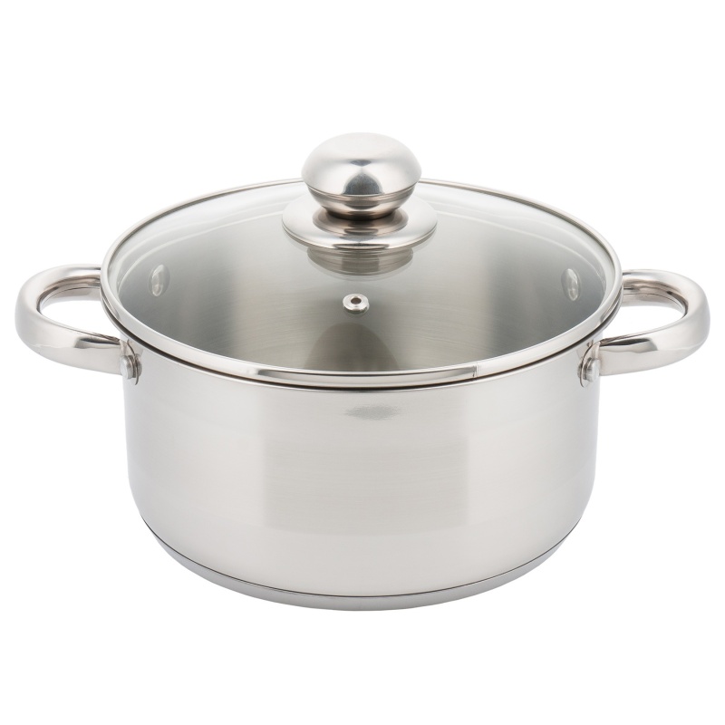 Kinghoff KH-4331 roostevabast terasest pott 6 L, 24 cm klaaskaanega