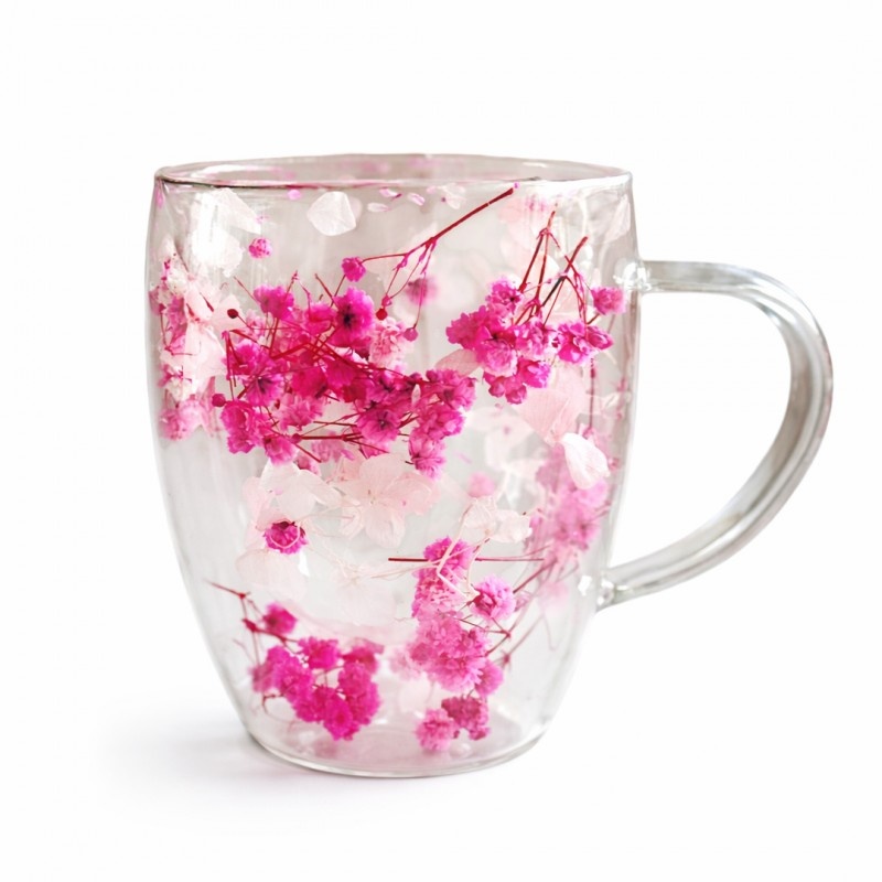 Topeltseinaga termoklaas lilledega (300 ml) - SZK149 Ecarla